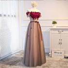 Off Shoulder Bridesmaid A-line Evening Gown