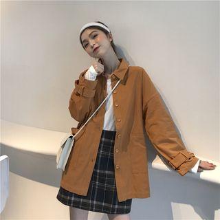 Long-sleeve Cargo Shirt Yellow - One Size