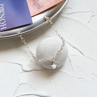 Star Sterling Silver Bracelet S008 - Silver - One Size