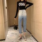 Gradient High-waist Straight-cut Jeans