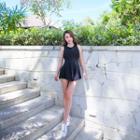 Inset Shorts Mini Tank Dress
