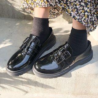 Patent Buckled Oxford Shoes