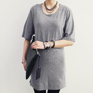 Elbow-sleeve Long T-shirt