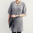Elbow-sleeve Long T-shirt