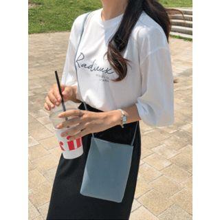 Letter-printed T-shirt In 3 Designs