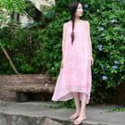 Set: Floral Print Midi Tank Dress + Strappy Dress