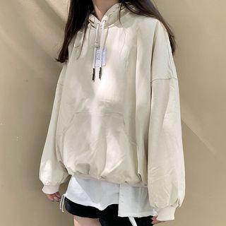 Applique Hoodie Almond - One Size