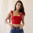 Bow Crop Camisole Top