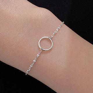 Plain Hoop Bracelet Silver - One Size