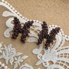 Butterfly Faux Crystal Alloy Earring 1 Pair - Black Purple - One Size