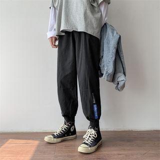 High-waist Letter Printed Pants