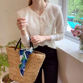 Capelet Waffle-knit Top