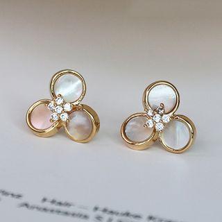 Shell Flower Earring 1 Pair - As Shown In Figure - One Size
