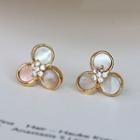 Shell Flower Earring 1 Pair - As Shown In Figure - One Size