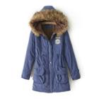 Faux Fur Trim Padded Parka