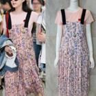 Short-sleeve T-shirt/floral Jumper Dress