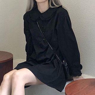 Long-sleeve Peter Pan Collar Mini Dress