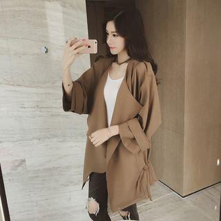 Batwing-sleeve Open-front Jacket