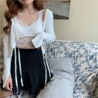 Lace Cropped Tank Top / Cardigan