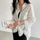 Patch-pocket Over-fit Shirt