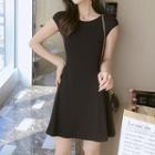 Cap-sleeve Cross-strap Dress