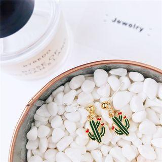 Cactus Dangle Earring 1 Pair - 925 Silver - One Size