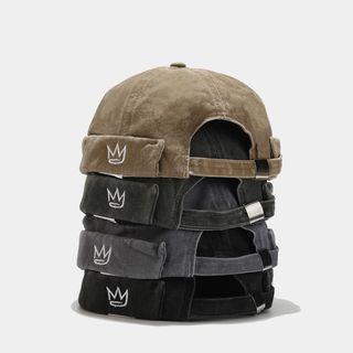 Crown Embroidered Brimless Hat