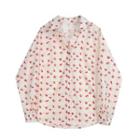 Cherry Print Shirt Almond - One Size