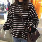 Striped Boxy Long-sleeve Sweater