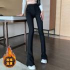 High-waist Fleece Boot-cut Pants