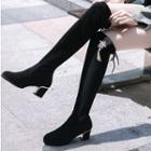 Chunky Heel Drawstring Over-the-knee Boots