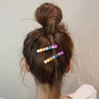 Faux Crystal Hair Clip Yellow & Orange & Blue & Pink - One Size