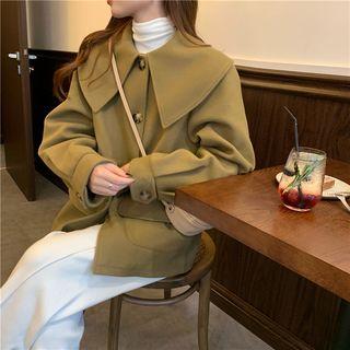 Single-breasted Drawstring Jacket