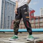 Patchwork Embroidered Cargo Jogger Pants