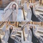 Rabbit Ear Panel Hooded Fleeced Coat