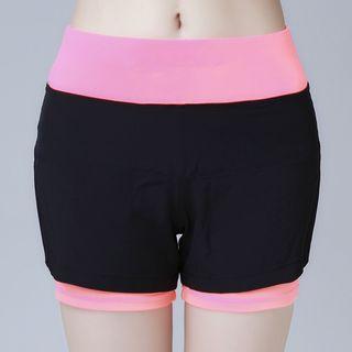 Panel Drawstring Sports Shorts
