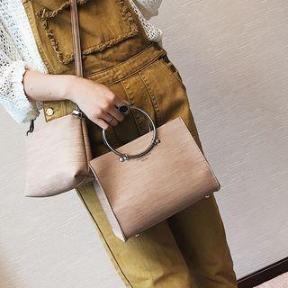 Set: Hoop Handle Shoulder Bag + Zip Pouch