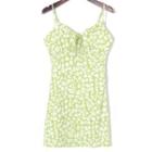 Floral Ruffled Collar Mini Dress