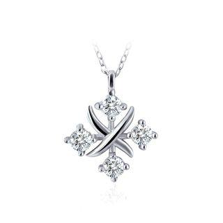 925 Sterling Silver Horoscope Pendant With White Austrian Element Crystal And Necklace