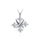 925 Sterling Silver Horoscope Pendant With White Austrian Element Crystal And Necklace