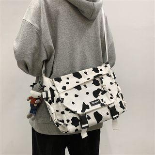 Printed Crossbody Bag / Bag Charm / Set
