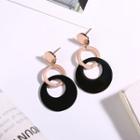 Circle Drop Earring Rose Gold - One Size