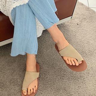 Toe-loop Cowhide Flip-flops