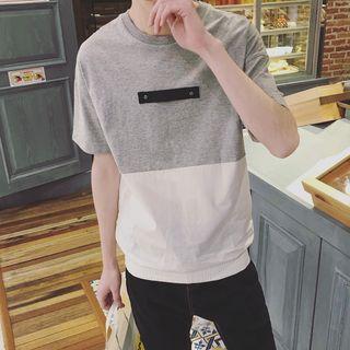 Short-sleeve Tabbed Panel T-shirt