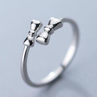 925 Sterling Silver Bow Open Ring As Shown In Figure - One Size