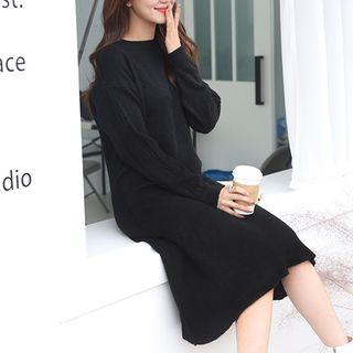 Seam-trim Midi Knit Dress