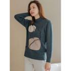 Color-block Illustrated Sweater