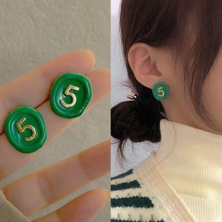 Numerical Alloy Earring