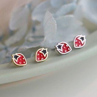 Strawberry Sterling Silver Earring