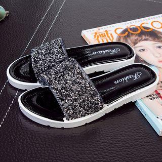 Glittered Slide Sandals